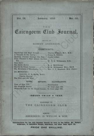 The Cairngorm Club Journal No 52 cover